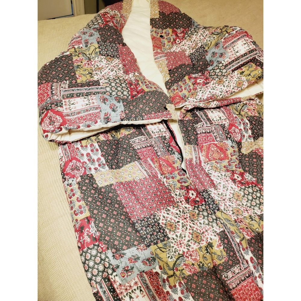 Vintage Snug Sack Hibernator Body Garment Patchwork Floral Quilt Medium